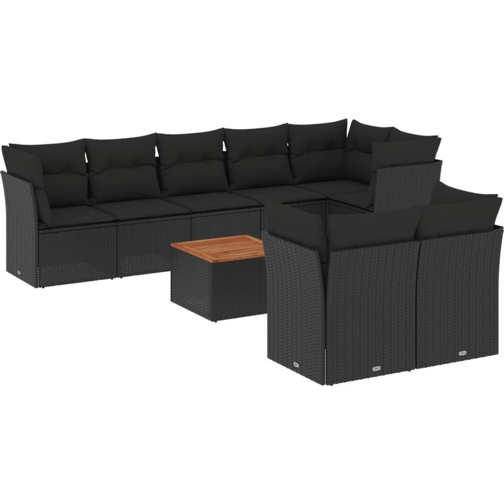 VidaXL, Gartenlounge, 10-tlg. Garten-Lounge-Set mit Kissen