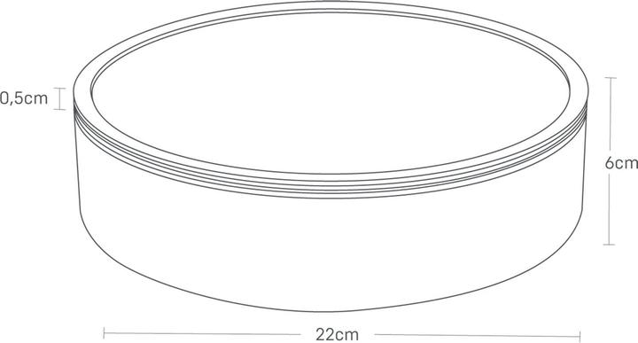 Actual product image Yamazaki Round storage box with lid RIN (6 x 22 x 6 cm, 4.32 l)
