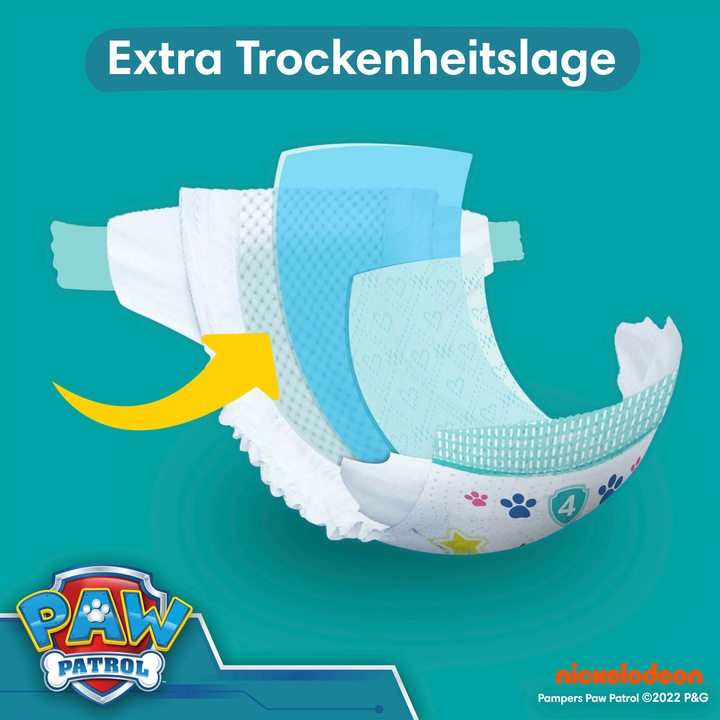 Actual product image Pampers Baby-Dry Paw Patrol Limited Edition (Size 4, Monthly box, 222 Piece)