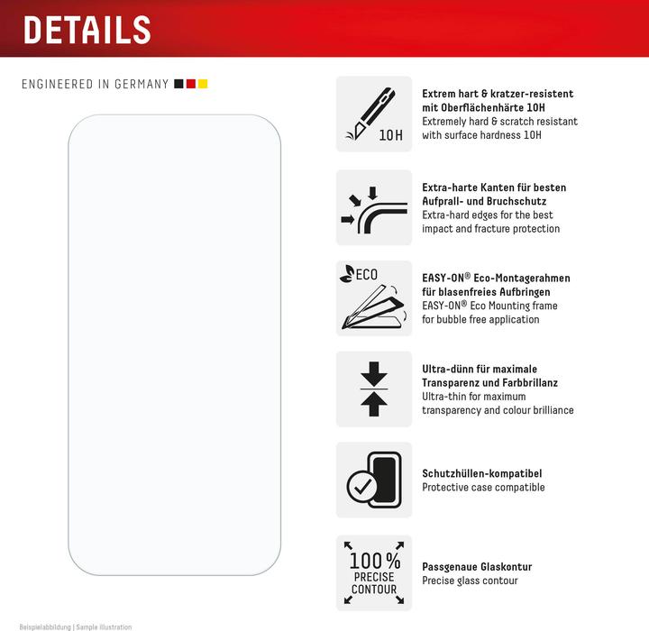 Productafbeelding Displex Echt glas, 2D gepantserd glas (1 Pcs., Google Pixel 9a)