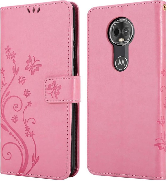 Produktbild Cadorabo Flower Book Cover (Motorola Moto E5 Plus)