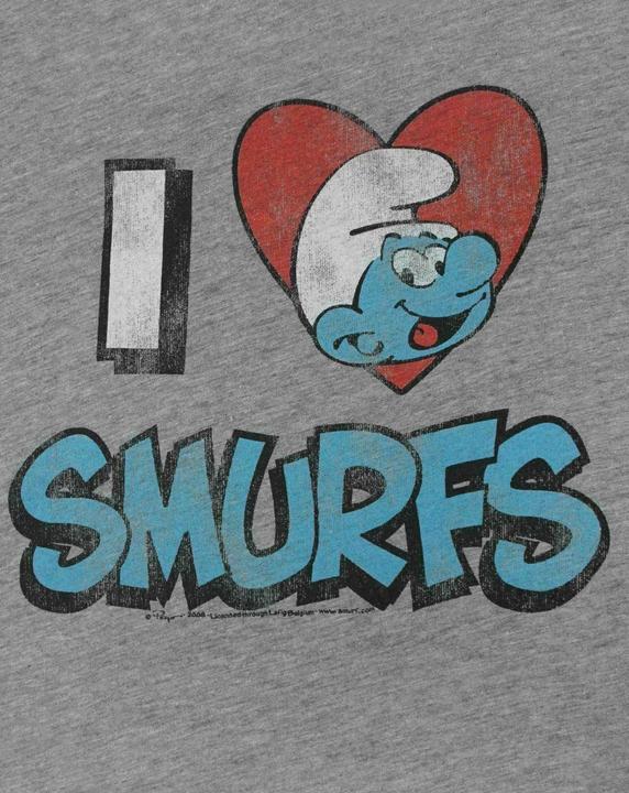 Actual product image Junk Food I Love Smurfs Tshirt (S)