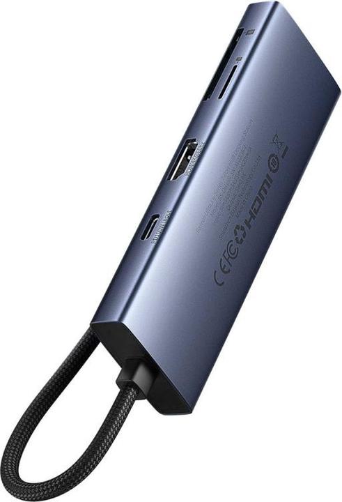 Immagine prodotto Baseus Hub 7in1 UltraJoy, USB-C - HDMI, 3xUSB 3.0, PD, SD/TF (grigio) (USB-C, 7 Porti)