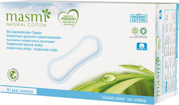 Produktbild Masmi Natural Cotton Bio Classic Women's Pads (16 x)