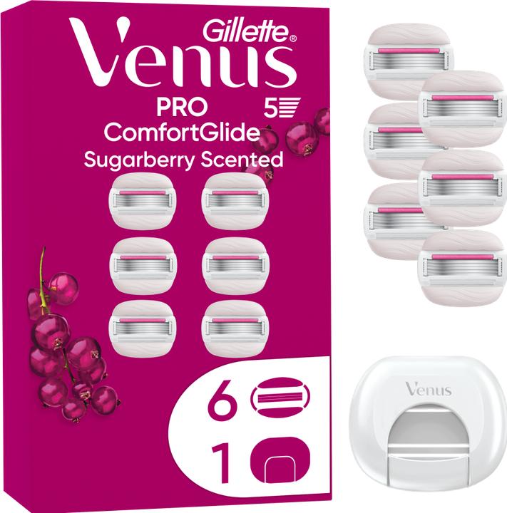 Actual product image Gillette Venus Pro Comfortglide Sugarberry Replacement Blades (5x)