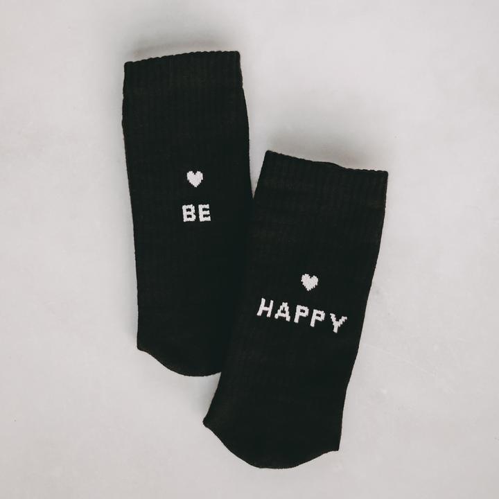 Produktbild Eulenschnitt Socken be happy 39-42 schwarz - von (Einzelpack, 39 - 42)