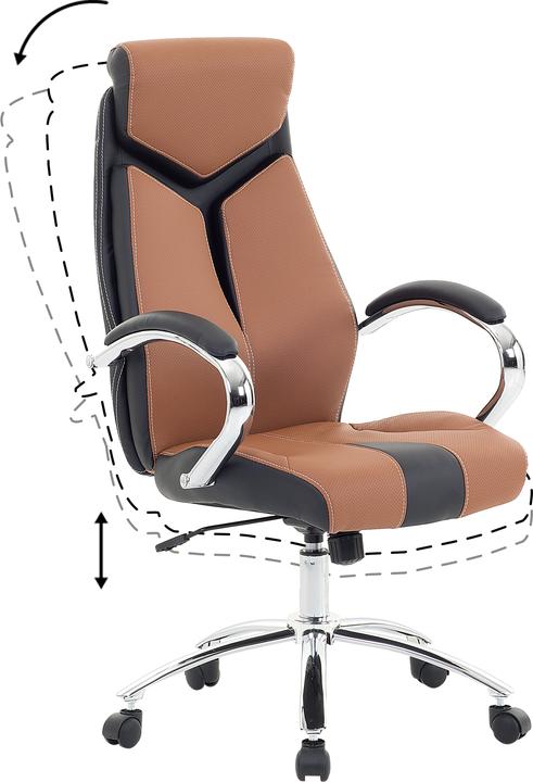 Actual product image Beliani Office chair brown height-adjustable FORMULA 1 (49 - 59 cm)