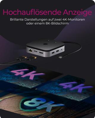 Produktbild Icy Box IB-DK408-C41 (USB-C, 7 Ports)