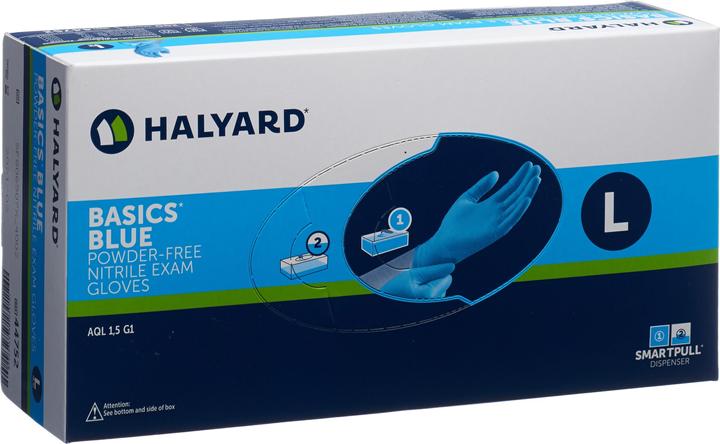 Actual product image Halyard Nitrile Basic Disposable Gloves Pluck Box Size L (L)
