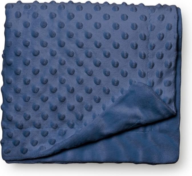 Actual product image Interbaby BUBBLE BLANKET - 80 X 110 - CORAL FLEECE - NAVY BLUE (80 x 110 cm)