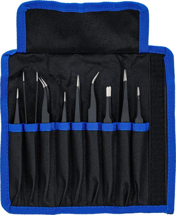 Immagine prodotto BGS Set di pinzette in acciaio inox | 9 pezzi.