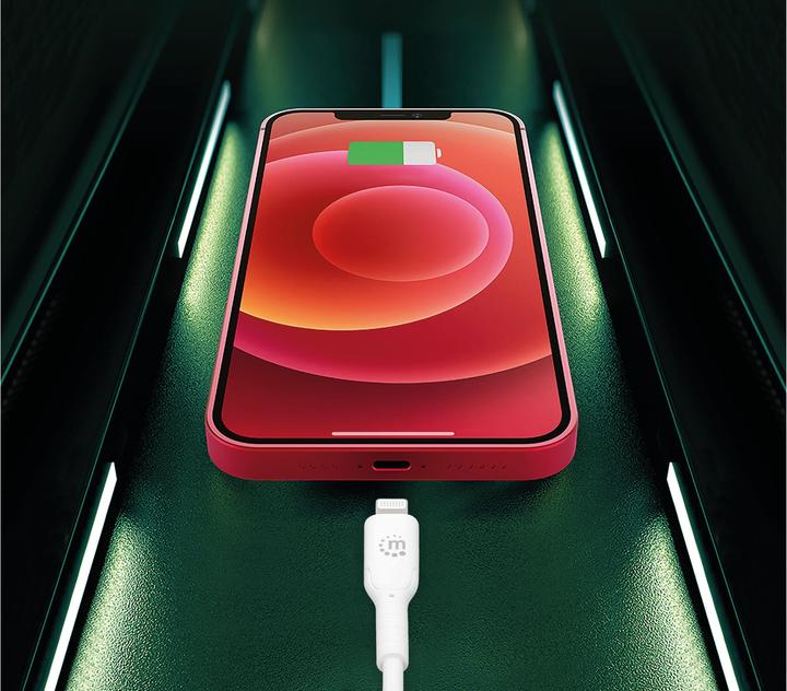 Produktbild Manhattan USB-C auf Lightning Sync-/Ladekabel (1 m, USB 2.0, 28 W)
