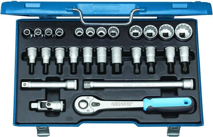 Produktbild Gedore D 19 IMU-10 Steckschlüssel-Satz 1/2", 27-teilig, UD-Profil, 10-30 mm (30 mm, 18 mm, 20 mm, 19 mm, 27 mm, 15 mm, 21 mm, 14 mm, 29 mm, 10  mm, 11 mm, 12 mm, 22 mm, 17 mm, 28 mm, 16 mm, 25 mm, 13 mm, 23 mm, 26 mm, 24 mm)