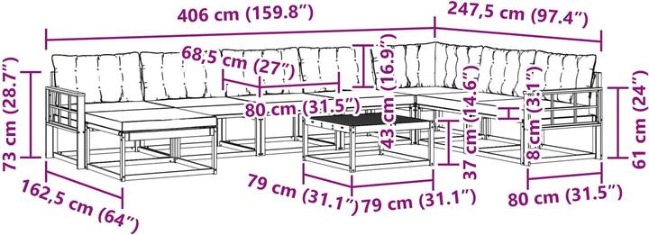 Produktbild vidaXL Outdoor-Sofagarnitur
