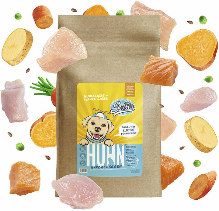 Produktbild Sollis Trockenfutter Hund Junior Huhn 500g (Junior, 1 Stk., 500 g)