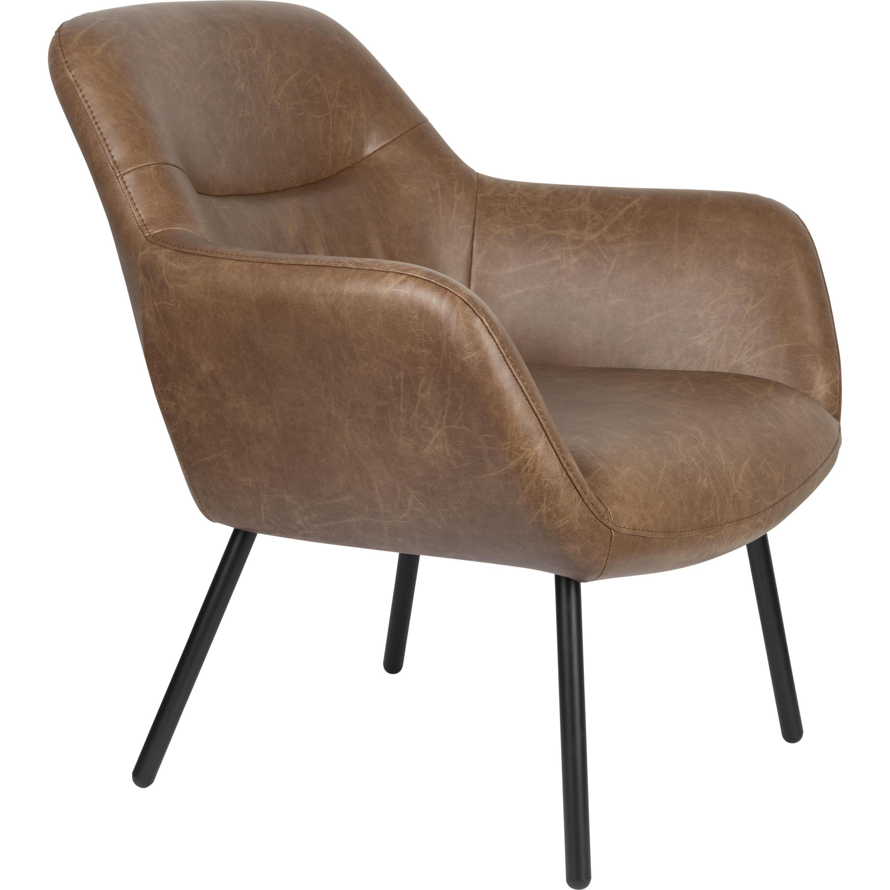 Zuiver, Sessel, Dude Lounge Chair Vintage Brown