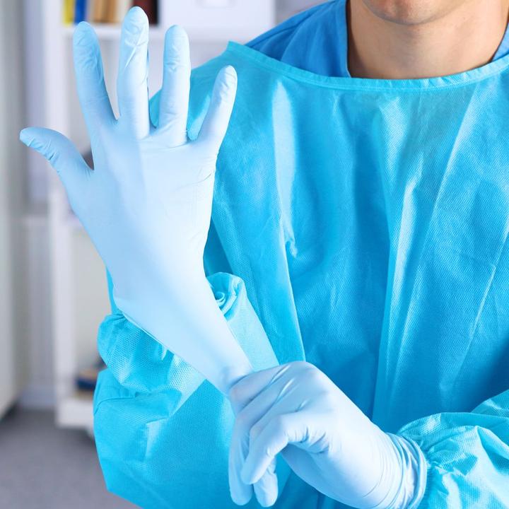 Produktbild Hygostar unisex Einmalhandschuhe SAFE SUPER STRETCH blau Grösse XL 100 St. (XL)