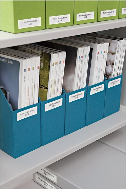 Actual product image Dymo S0722470 Folder labels narrow