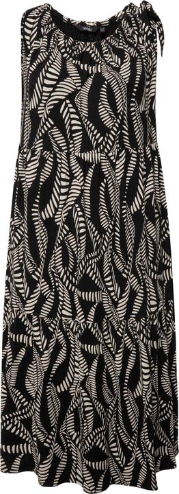 Produktbild Ulla Popken Jerseykleid, geraffter Ausschnitt, Rundhals, ärmellos (54)