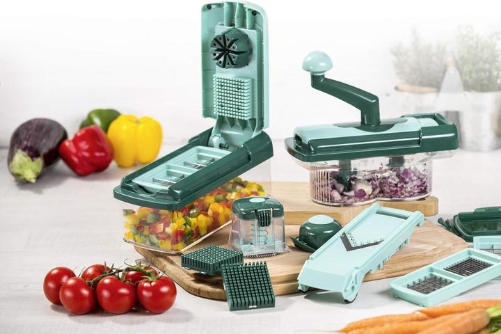 Produktbild Genius Nicer Dicer Fusion, 34-delig, schneiden, raspeln, julienne, spiralförmig, hobeln