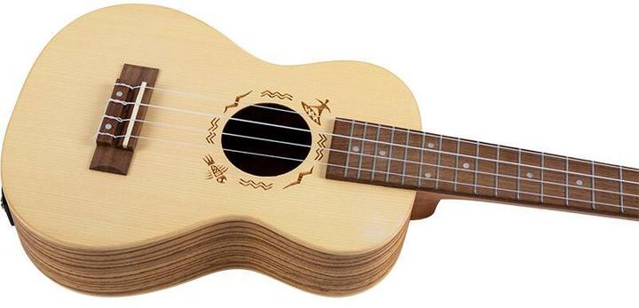Actual product image Flight Ukulele Concert – Spruce/Zebrano – CEQ (Concert)