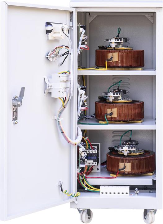 Produktbild PNI Dreiphasiger Spannungsstabilisator SVT-10K mit Servomotor, 10000 VA, 8000 W, Ausgang 380 V (10000 VA, 8000 W, Online-Doppelwandler USV)