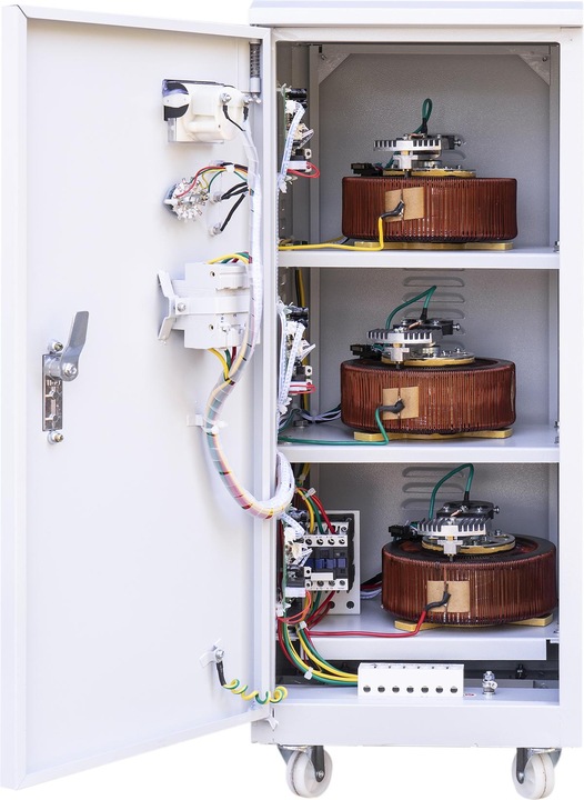Actual product image PNI Three-phase voltage stabiliser SVT-10K with servomotor, 10000 VA, 8000 W, output 380 V (10000 VA, 8000 W, Online double converter UPS)