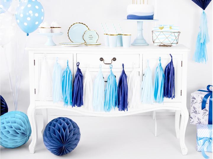 Produktbild Partydeco Girlande Quasten 1.5 m, Blau (1 Stück)
