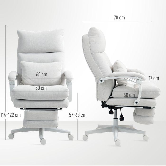 Produktbild Swisshandel24 Bürostuhl Ergonomischer Schreibtischstuhl mit Lendenwirbelstütze, Fussstütze