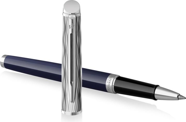 Image du produit Waterman Roller Hémisphère DeLuxe C.C Deep Lacquer F S. (Argent, Bleu, 1 x)