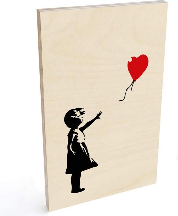 Actual product image Trenddeko Girl with the red balloon (20 x 30 cm)