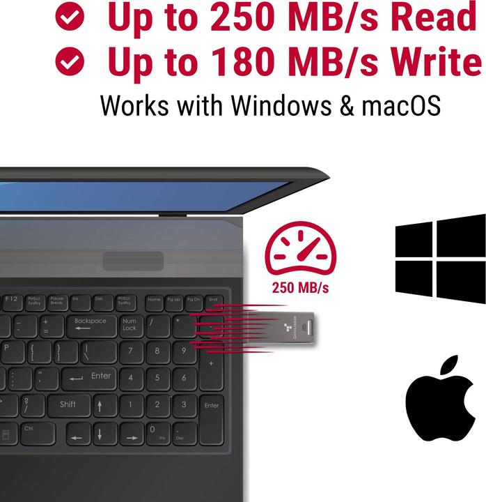 Immagine prodotto Origin Storage DataLocker DL GO, 4 GB, USB tipo A, 3.2 Gen 2 (3.1 Gen 2), 160 MB/s, Cuffia, Grigio (4 GB, USB-A)