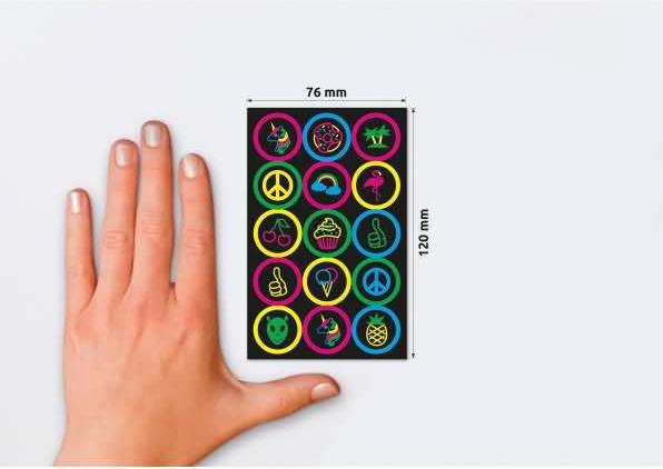 Produktbild Z-Design Neon Aufkleber (15 Sticker)