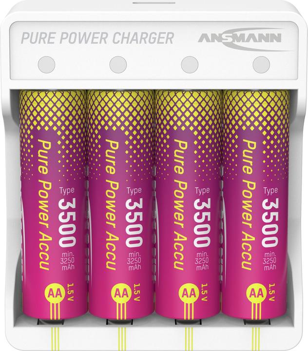 Actual product image Ansmann Pure Power Set 4× Mignon AA Akkus und Lademodul (1 pcs., AA)