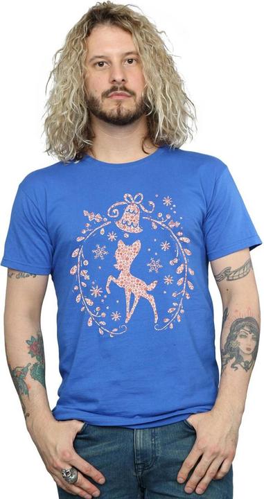 Actual product image Disney Mens Bambi Christmas Wreath T-Shirt (3XL)
