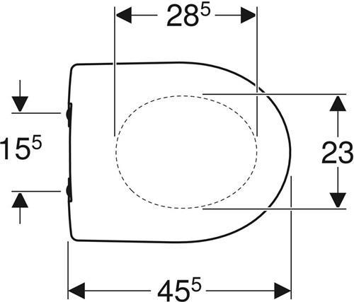 Actual product image Geberit WC seat Renova pergamon with soft-closing mechanism 573025068