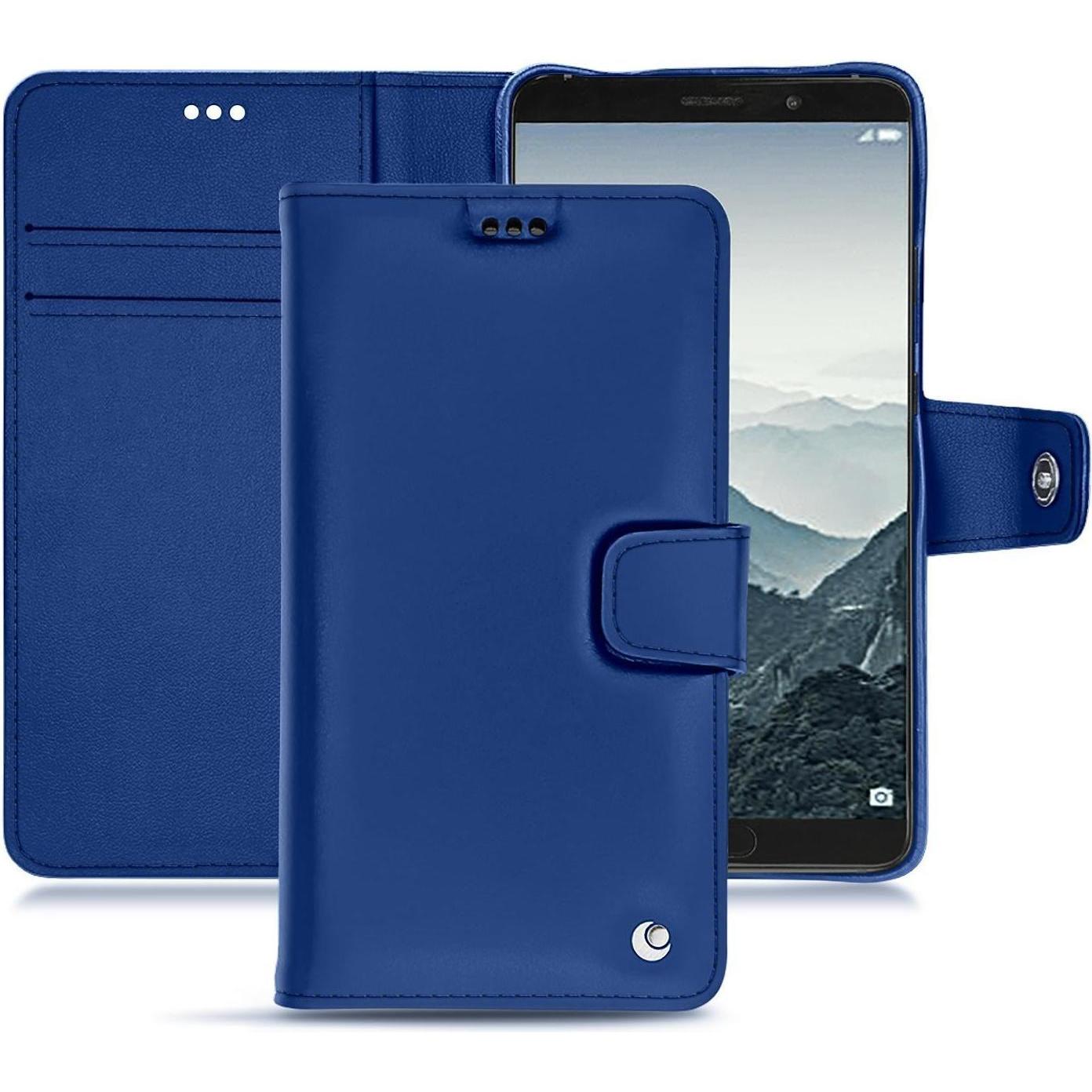 Noreve Lederschutzhülle Wallet (Huawei Mate 10), Smartphone Hülle, Blau