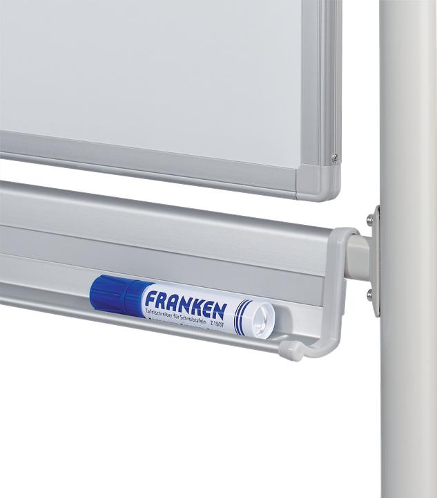 Produktbild Franken Whiteboard Mobil mit Drehfunktion Stahl (120 x 120 cm)