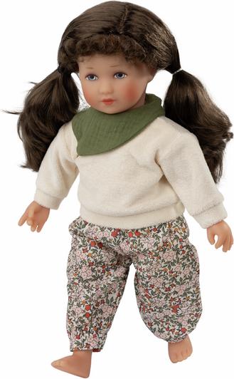 Poupée Berjuan 35 Cm - Luxury Dolls - Eva Articulée Brunette Avec Jean Et Pull En Laine Blanche