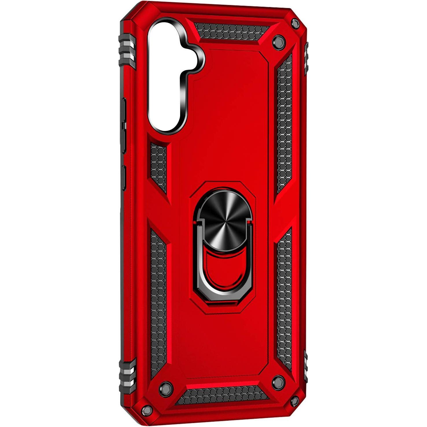 Avizar Stossfeste Handyhülle mit Ring Series (Samsung Galaxy A54 5G), Smartphone Hülle, Rot