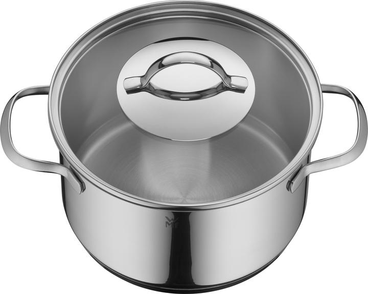 Produktbild WMF Kochtopf Bratentopf Induktion 20cm Glasdeckel 2,5l Provence Plus Edelstahl (20 cm, Bräter + Schmortopf, Edelstahl)