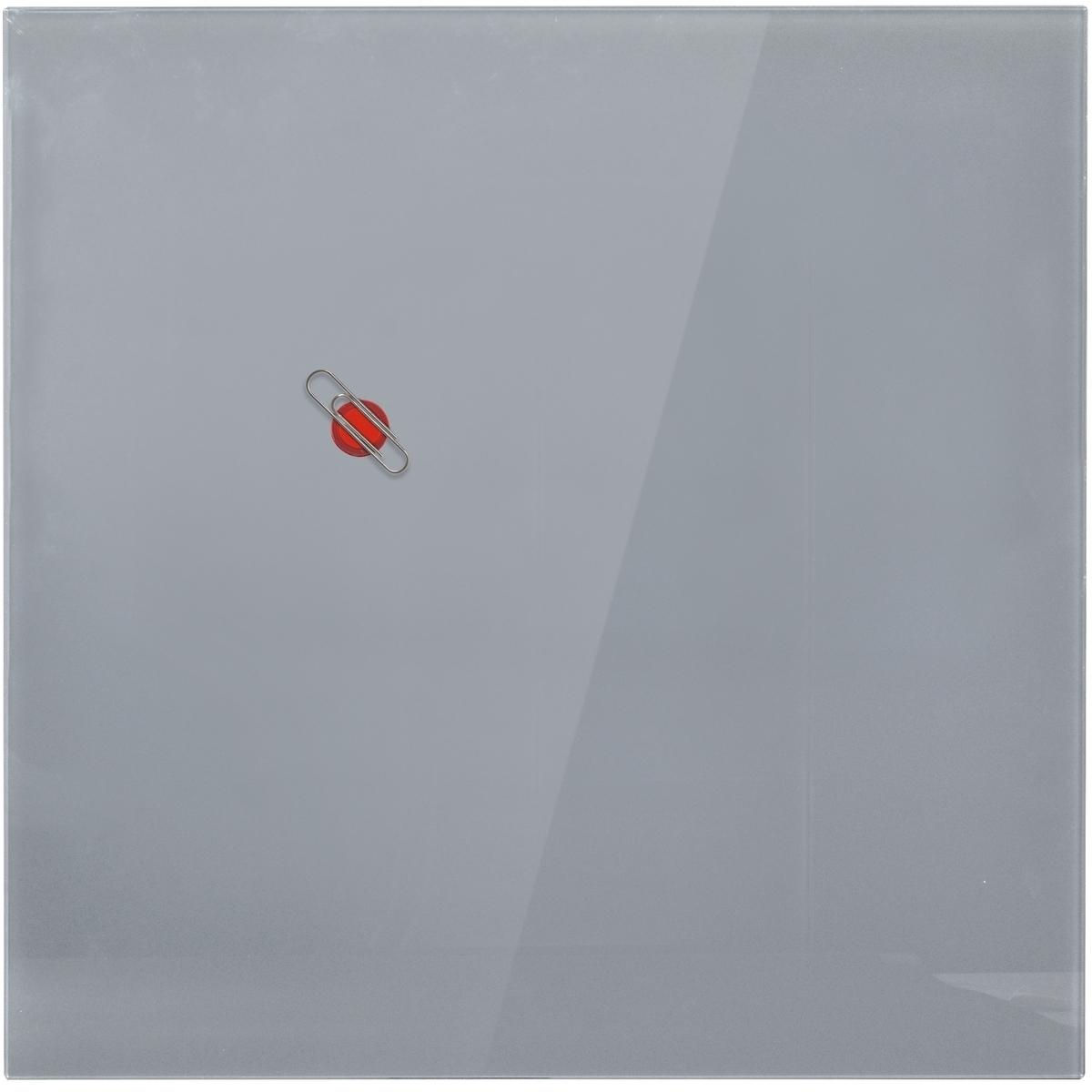 Ecobra, Pinnwand, Glasmagnetboard 45x45cm grau (45 x 45 cm)