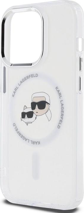 Produktbild Karl Lagerfeld IML K&CH Heads Metal Frame MagSafe Case for iPhone 15 Pro Max Transparent (Apple iPhone 15 Pro Max)
