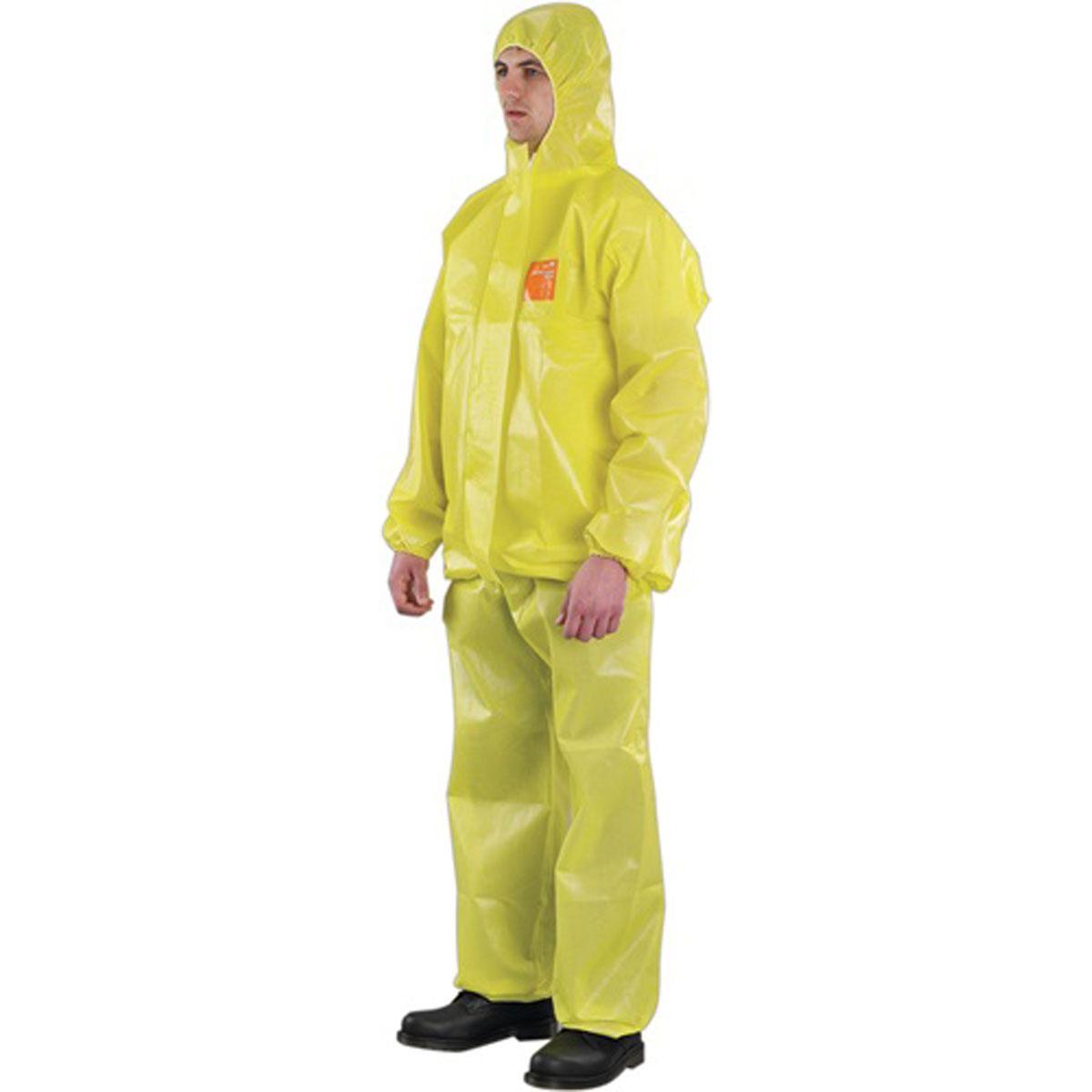 Microchem, Arbeitsjacke, Schutzoverall AlphaTec 3000 Grösse XXXL gelb PSA-Kategorie III (3XL)