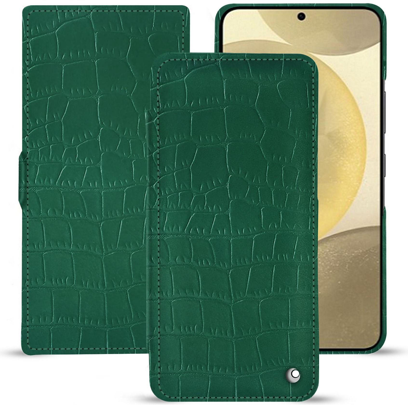 Noreve Lederschutzhülle horizontal (Samsung Galaxy S24+), Smartphone Hülle, Grün