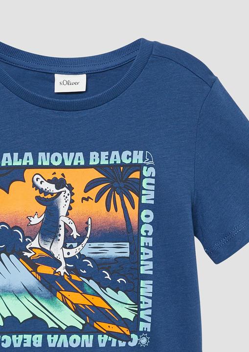 Produktbild S.Oliver T-Shirt Baumwoll-T-Shirt mit Frontprint (128, 134)