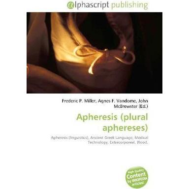 Apheresis (plural aphereses), Fachbücher