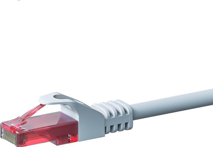 Produktbild Dsit CAT6 Netzwerkkabel, U/UTP, 2 meter, Weiss, 100% Kupfer (U/UTP, CAT6, 2 m)