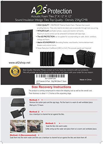 Actual product image A2S Acoustic foam panels (24 pcs.)