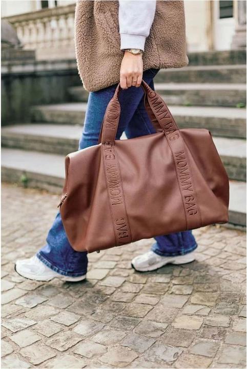 Actual product image Childhome Wickeltasche Mommy Bag Signatur Leder dunkelbraun